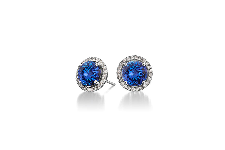 Round Halo Earrings
