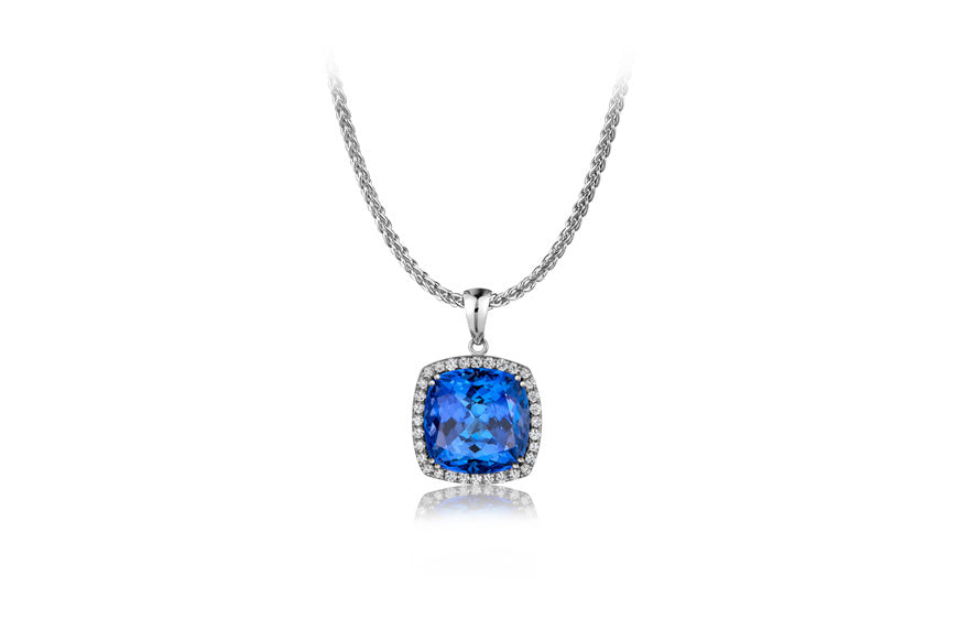 Cushion Micro Set Halo Pendant