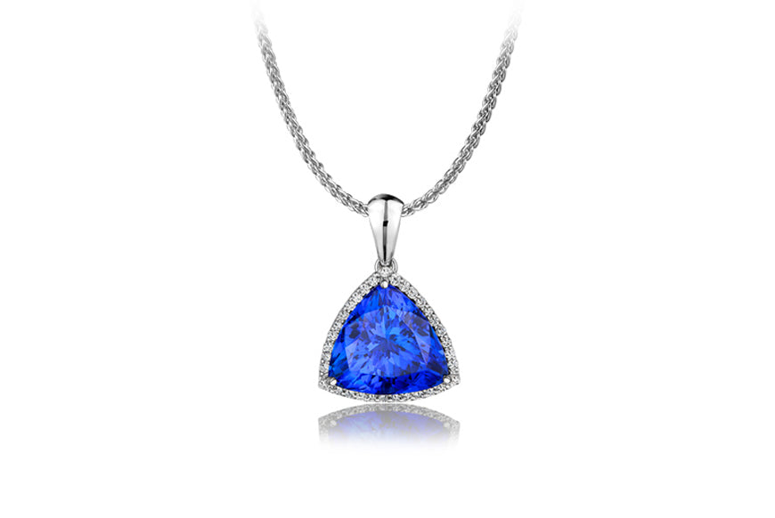 Trilliant Micro Set Halo Pendant