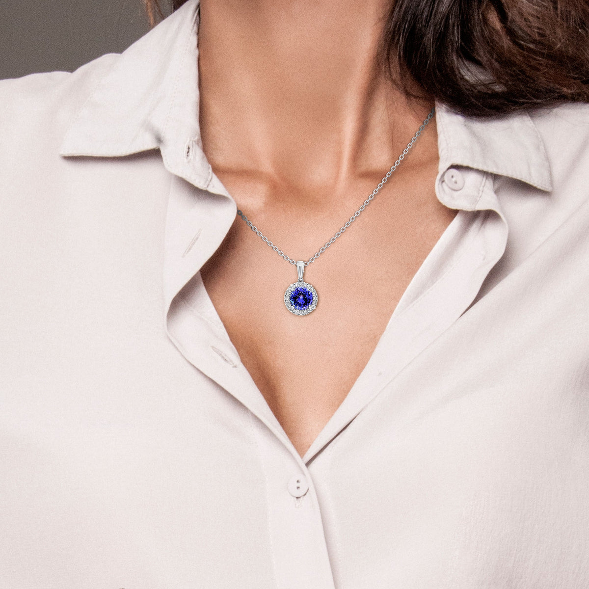 Tanzanite and Diamond Pendant
