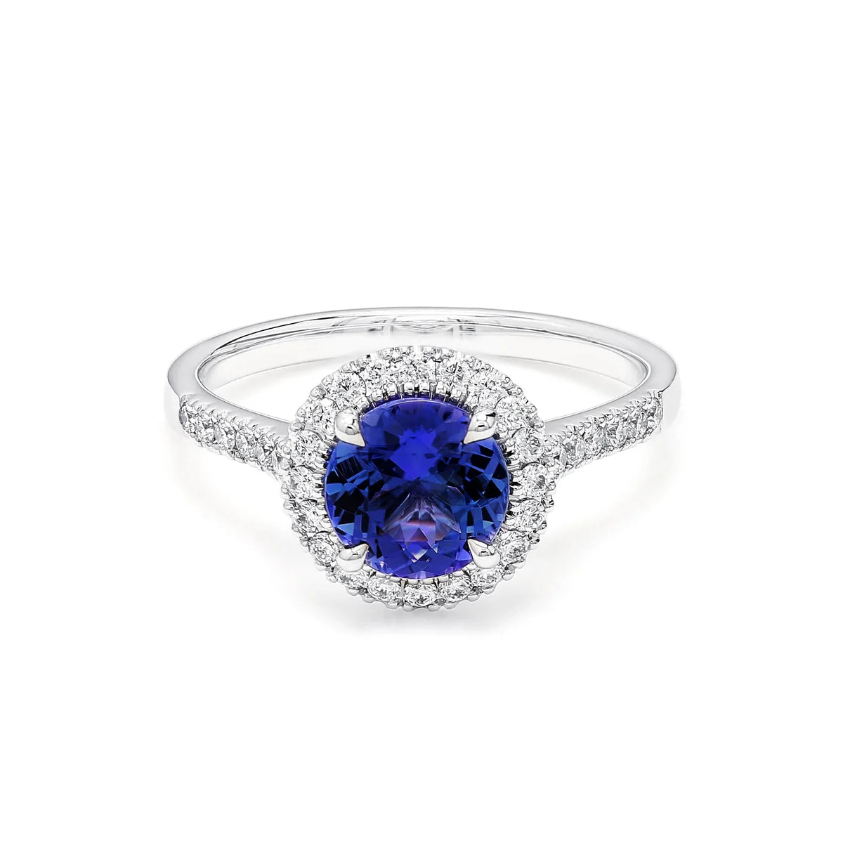 Microset Halo Tanzanite Ring