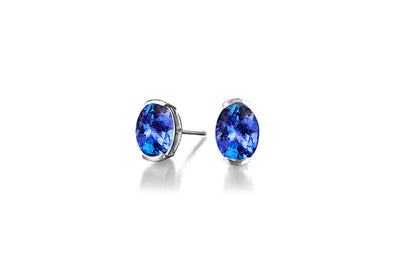 Oval Tanzanite Studs