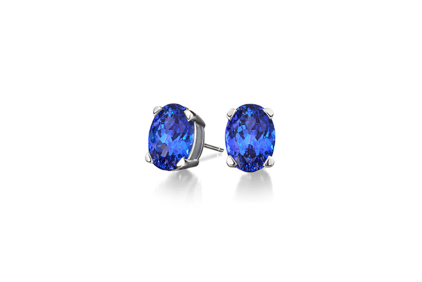 Oval Tanzanite Studs