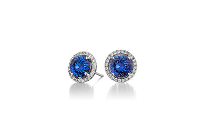 Round Halo Earrings