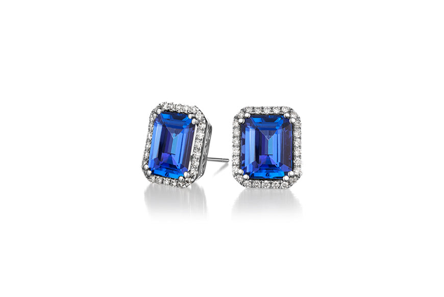 Emerald Halo Earrings