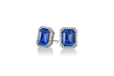 Emerald Halo Earrings