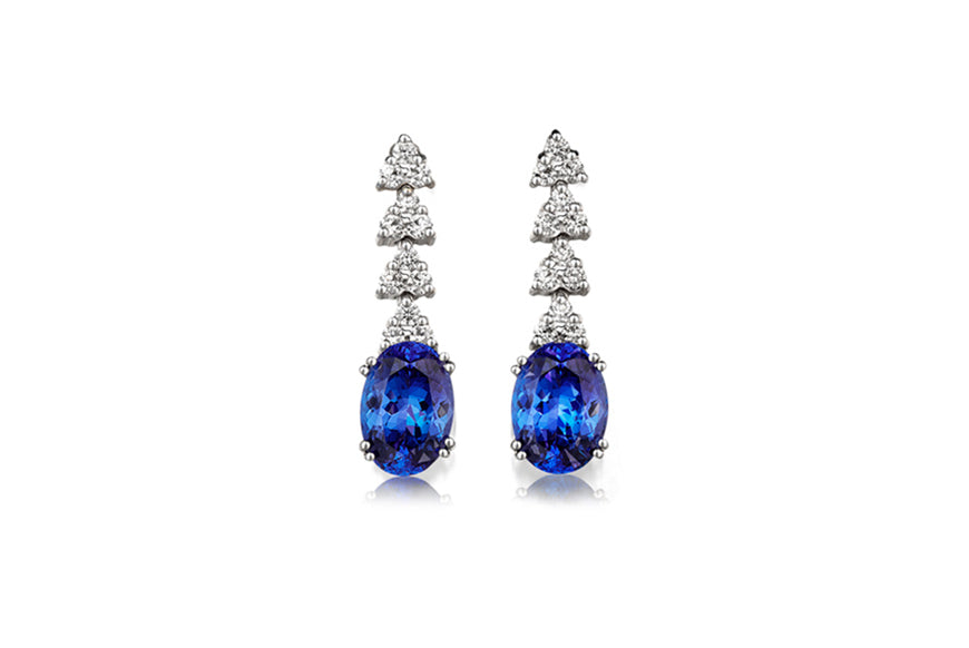 Oval Fancy Drop Earrings