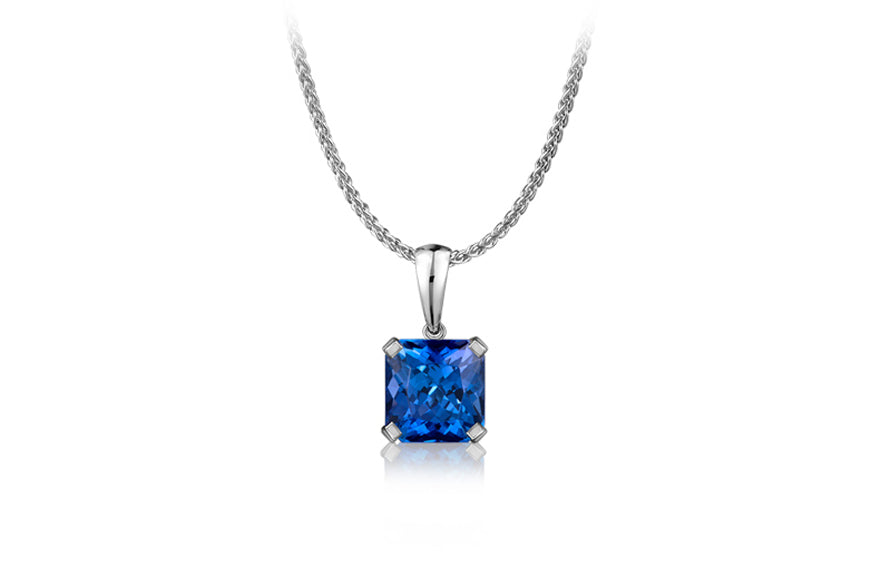 Square Solitaire Pendant