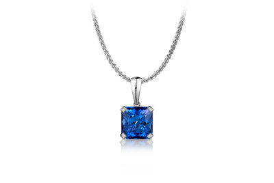 Square Solitaire Pendant