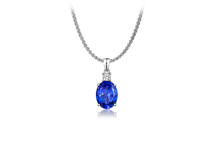 Oval Solitaire Pendant