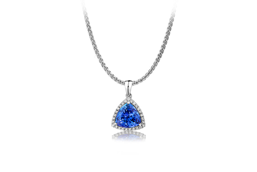 Trilliant Micro Set Halo Pendant