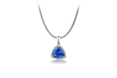 Trilliant Micro Set Halo Pendant