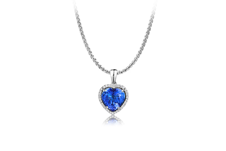 Heart Micro Set Halo Pendant