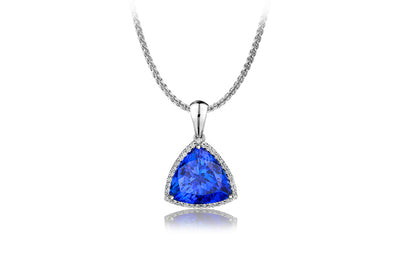 Trilliant Micro Set Halo Pendant