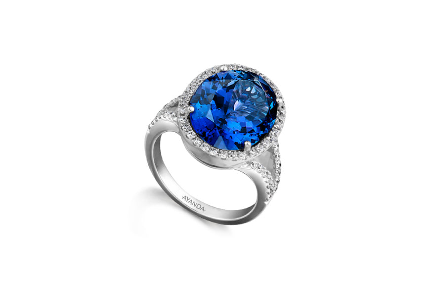 Oval Split Shank Micro Set Halo