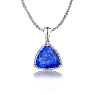 Trillion-cut Ayanda Tanzanite pendant